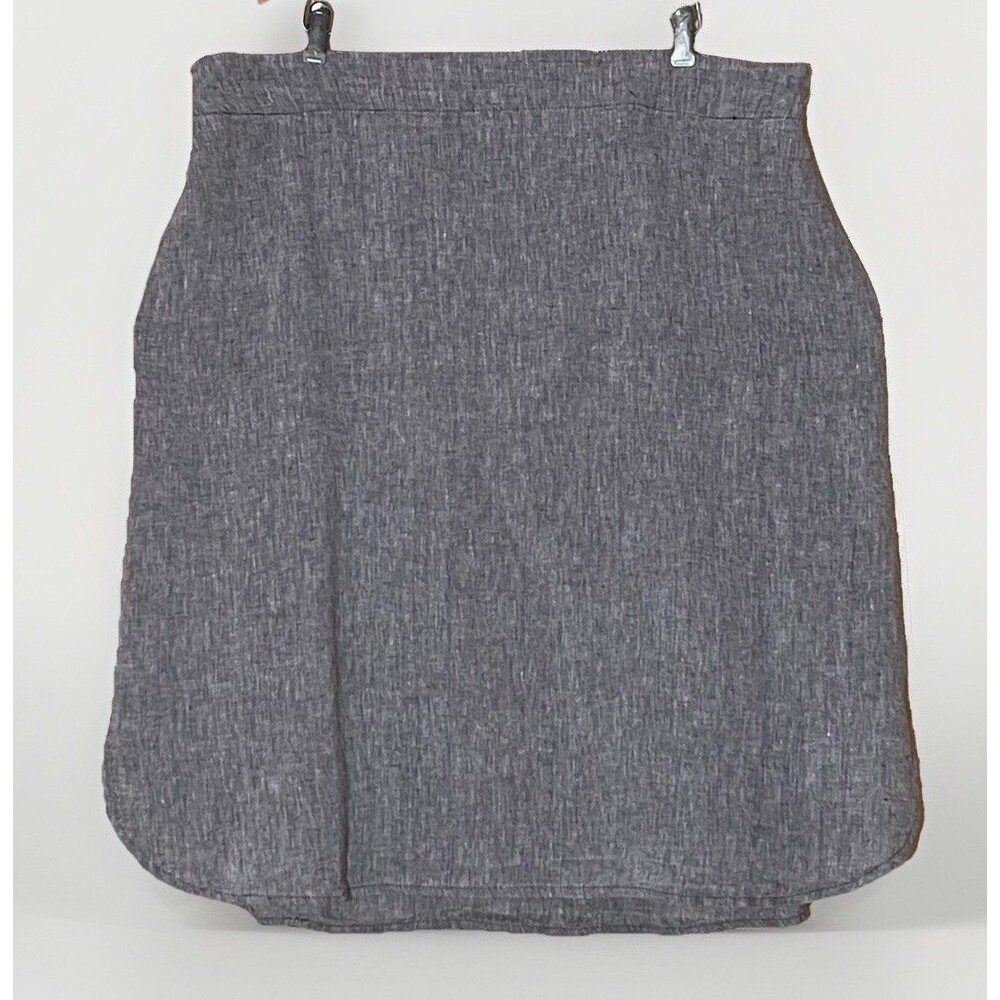 Flax Midi Skirt in Charcoal Gray